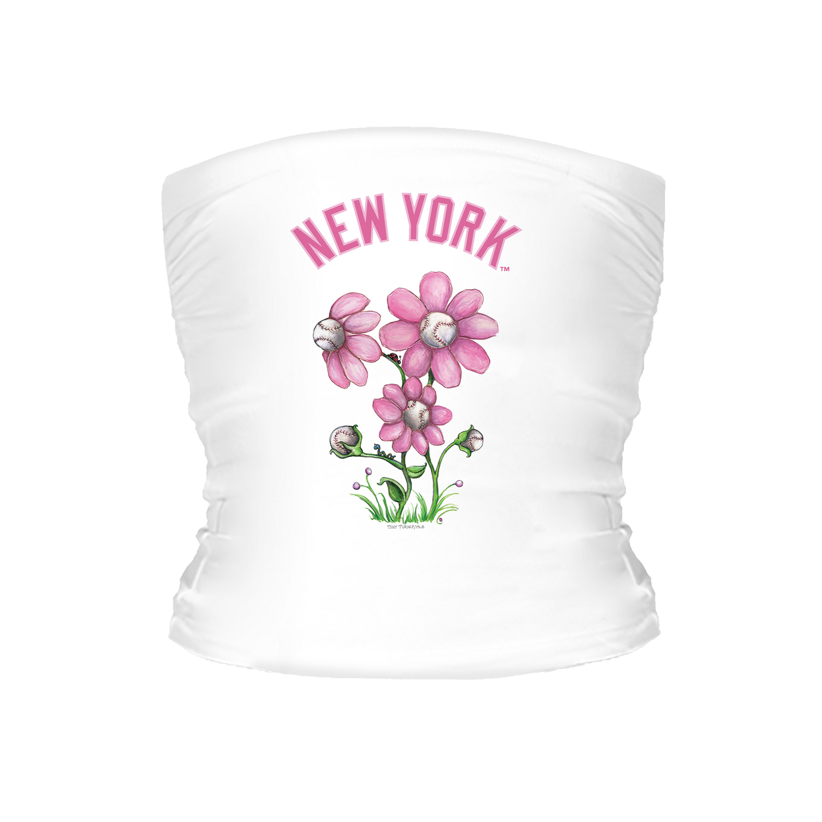 New York Yankees Blooming Baseball Tube Top - Tiny Turnip