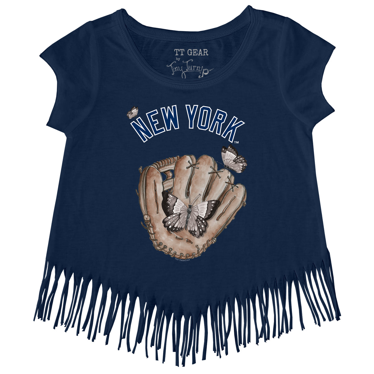 New York Yankees Butterfly Glove Fringe Tee