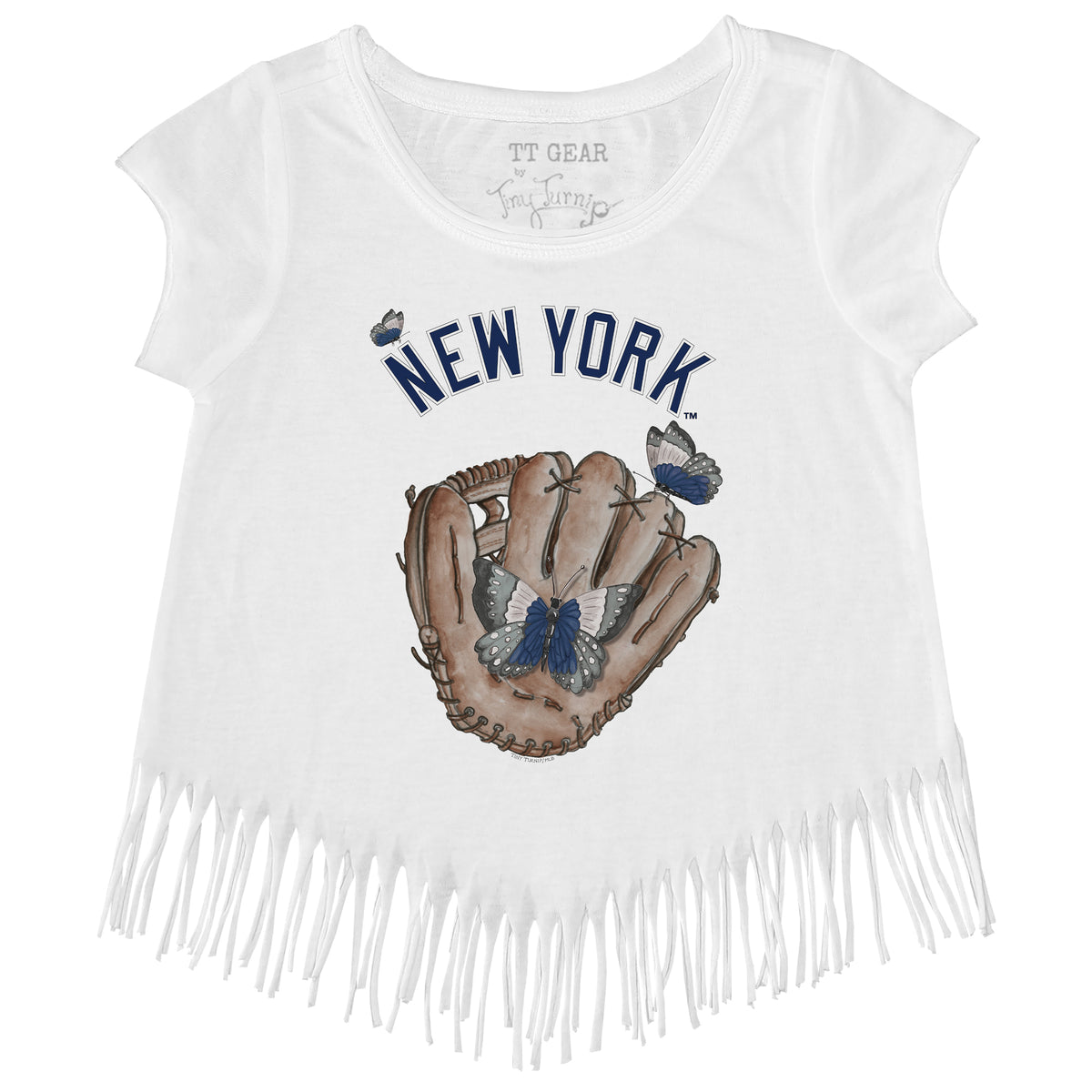 New York Yankees Butterfly Glove Fringe Tee