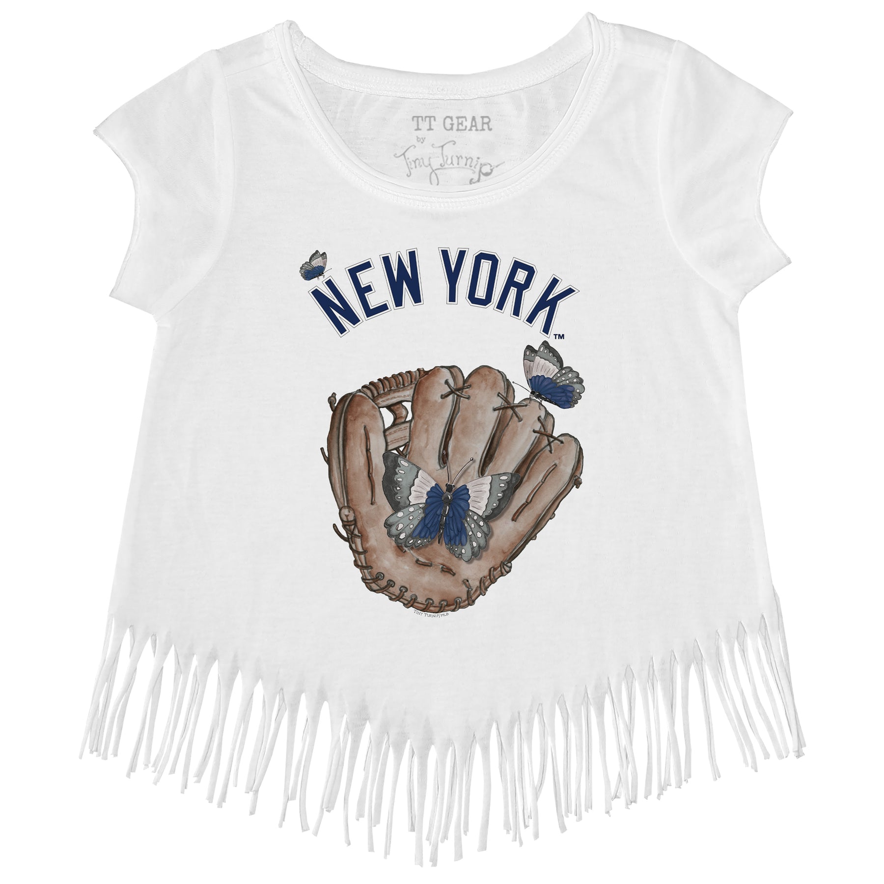New York Yankees Butterfly Glove Fringe Tee