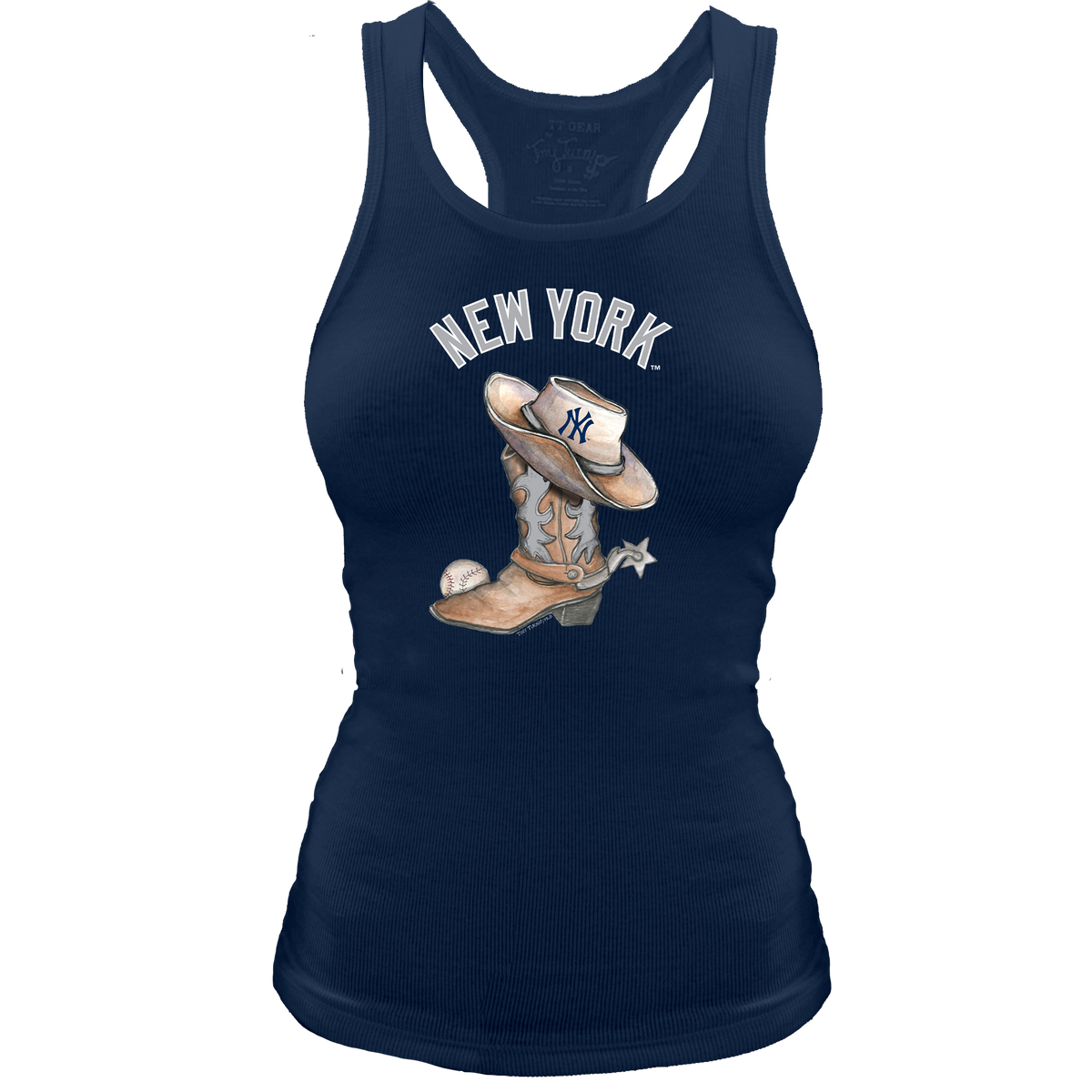 New York Yankees Cowboy Boot Racerback Tank - Tiny Turnip