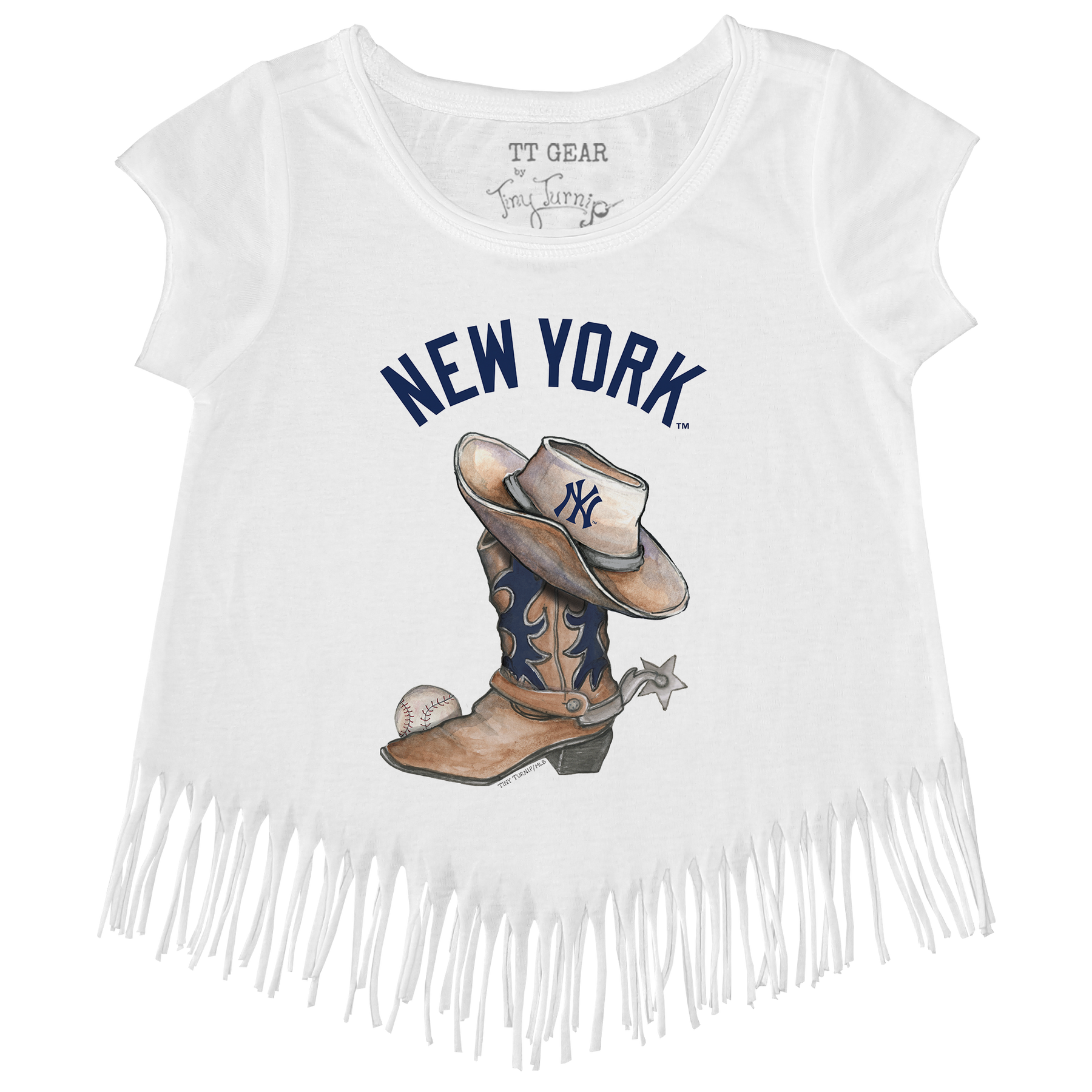 New York Yankees Cowboy Boot Fringe Tee