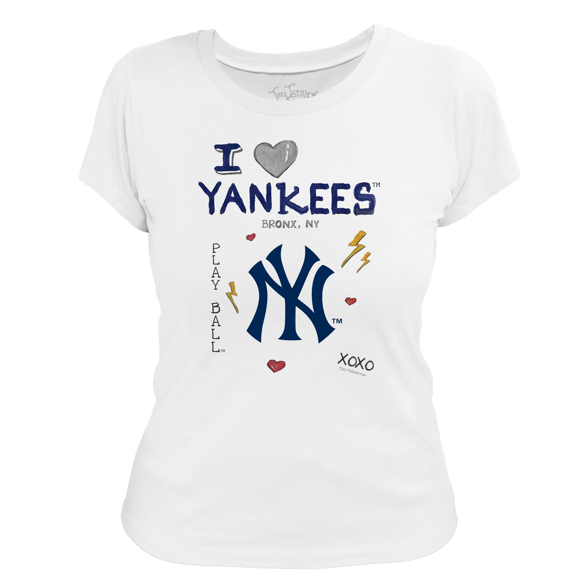 I Heart Yankees Women's Tee Shirt - Tiny Turnip