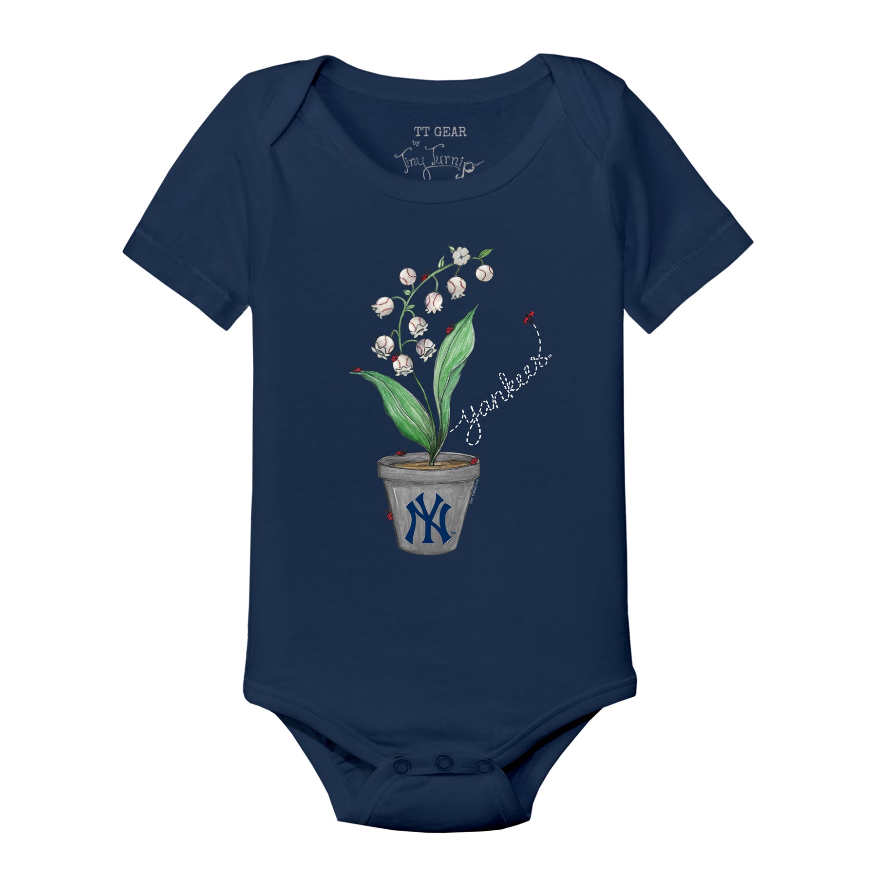 New York Yankees Ladybug Short Sleeve Snapper