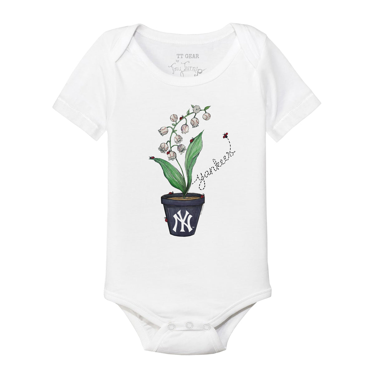 New York Yankees Ladybug Short Sleeve Snapper