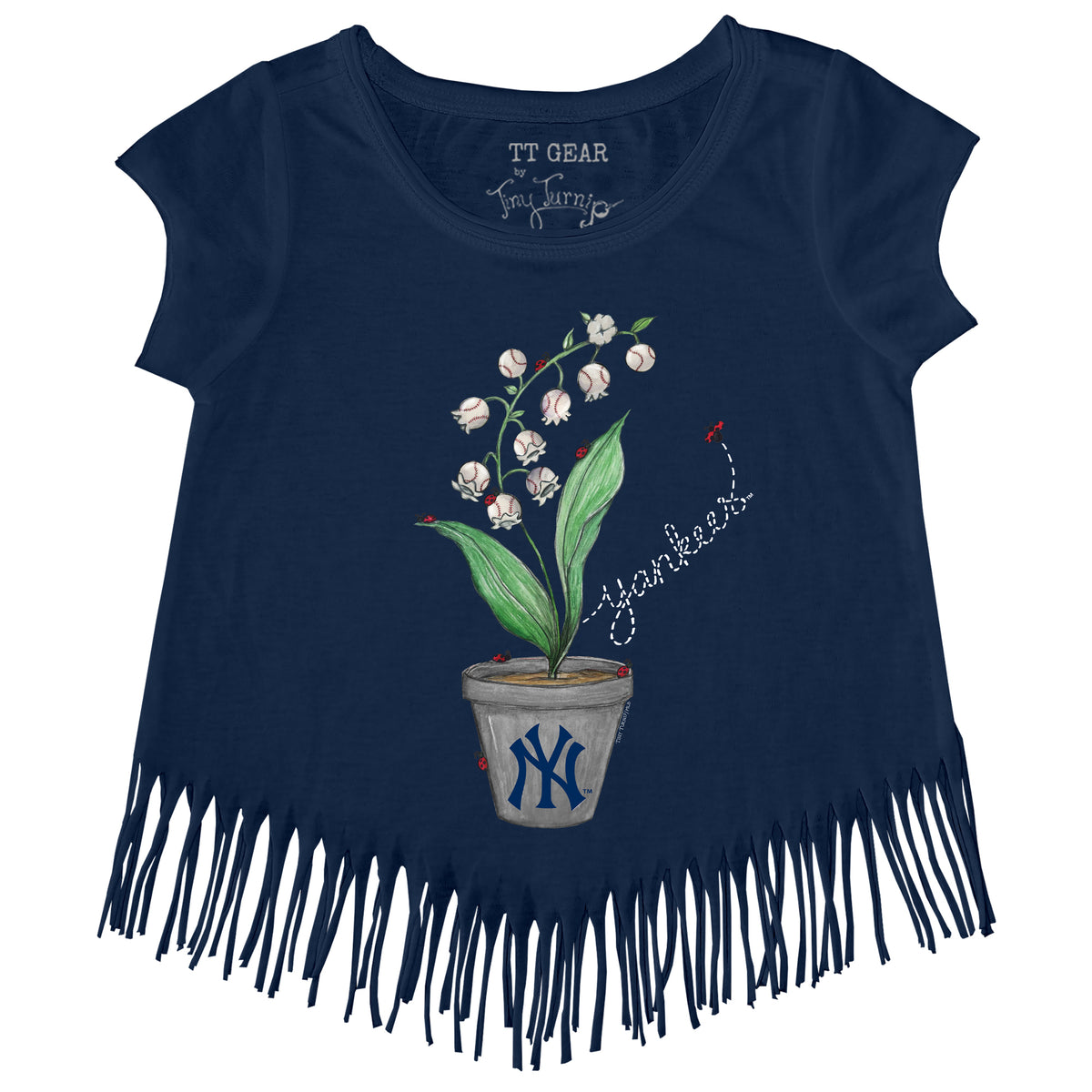 New York Yankees Ladybug Fringe Tee