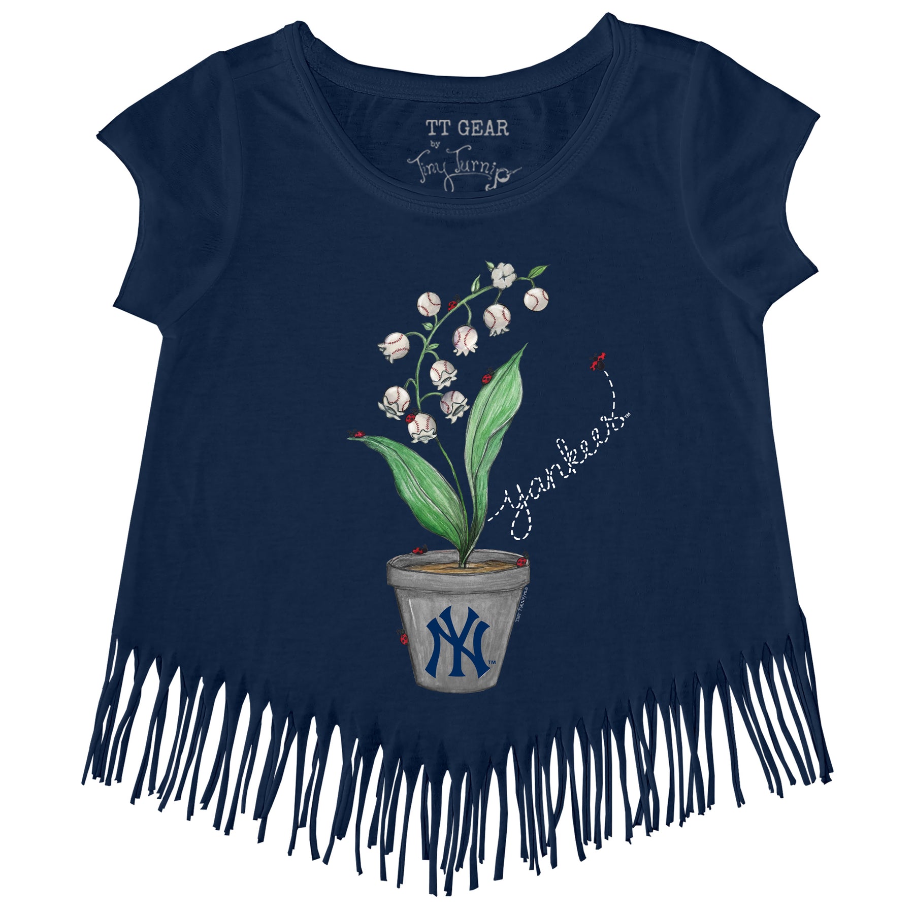 New York Yankees Ladybug Fringe Tee