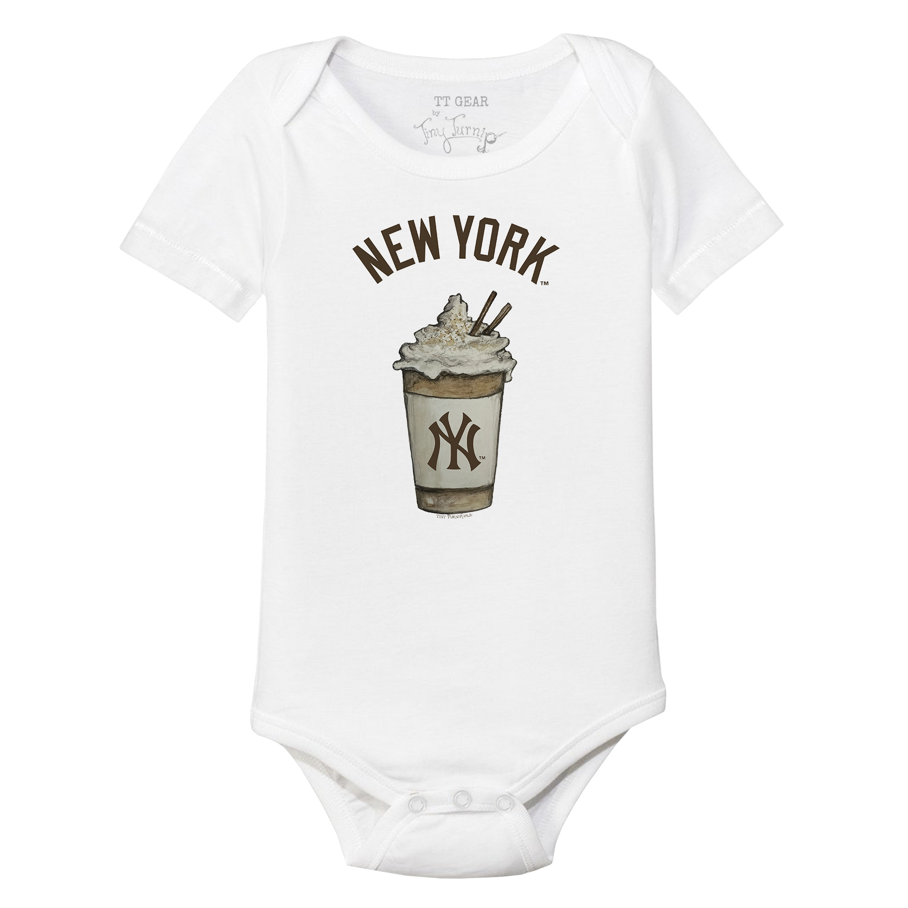 New York Yankees Latte Short Sleeve Snapper