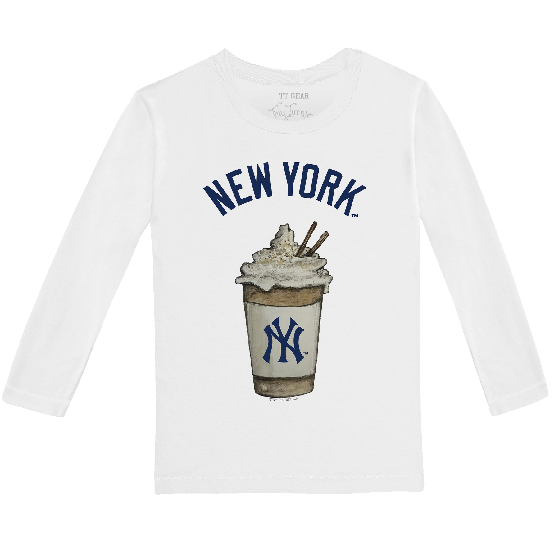 New York Yankees Latte Long-Sleeve Tee Shirt