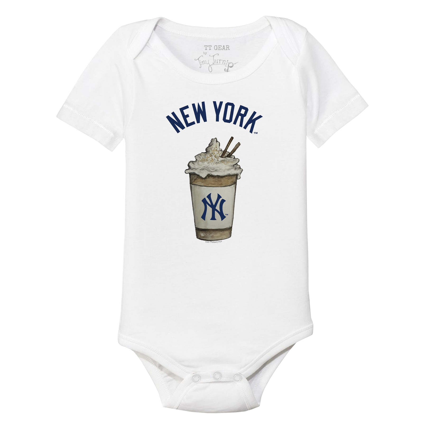 New York Yankees Latte Short Sleeve Snapper