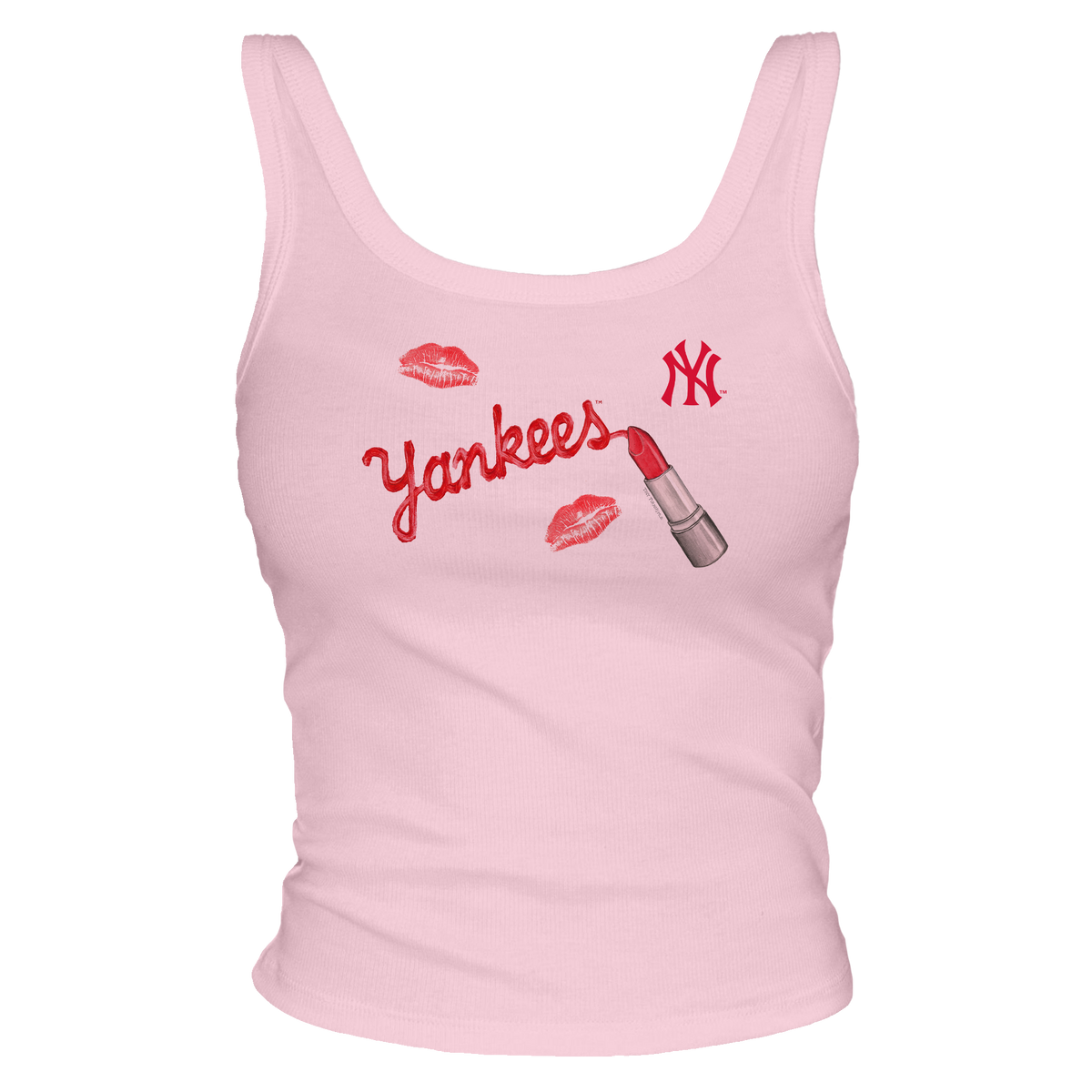New York Yankees Lipstick OG Ribbed Tank - Tiny Turnip