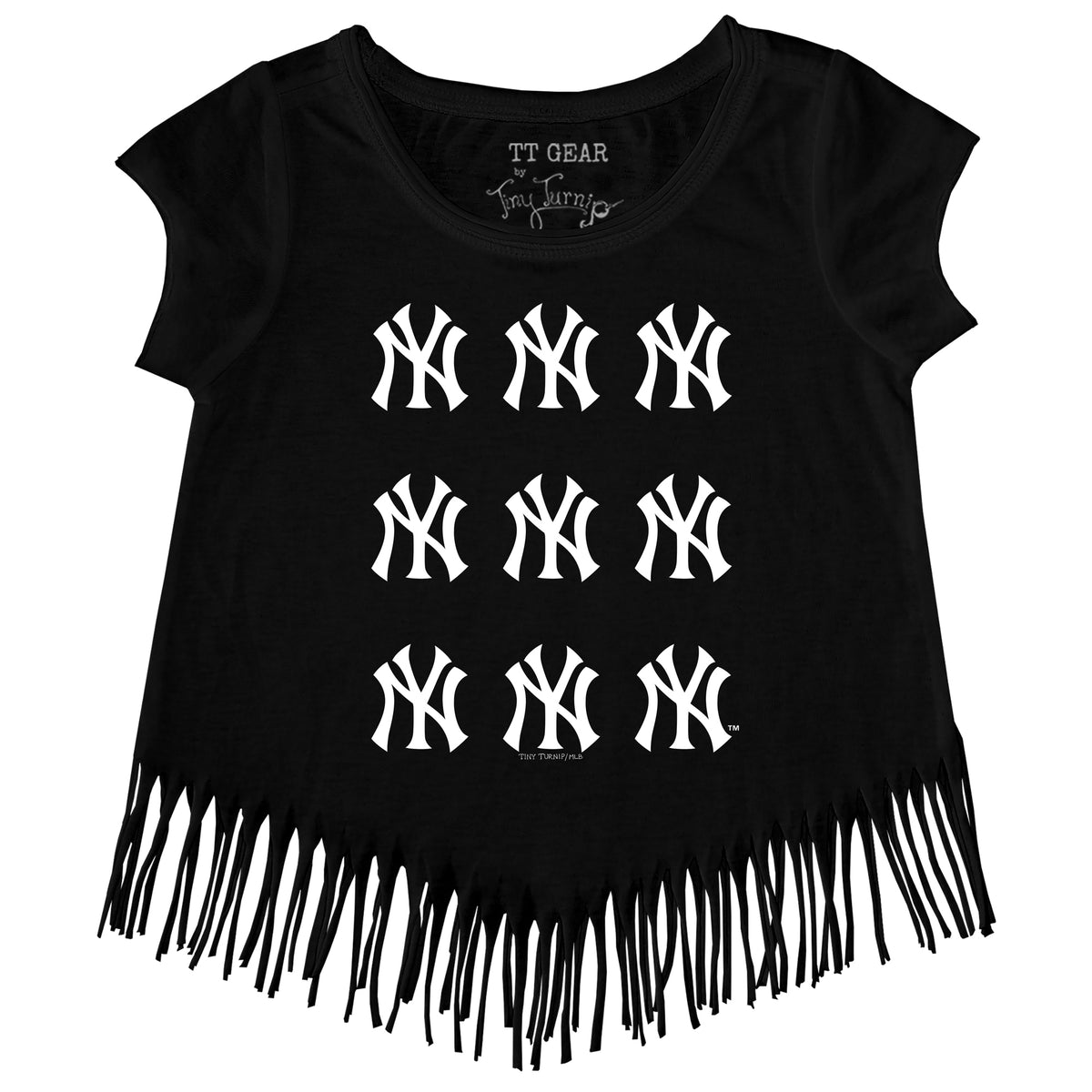 New York Yankees Logo Grid Fringe Tee