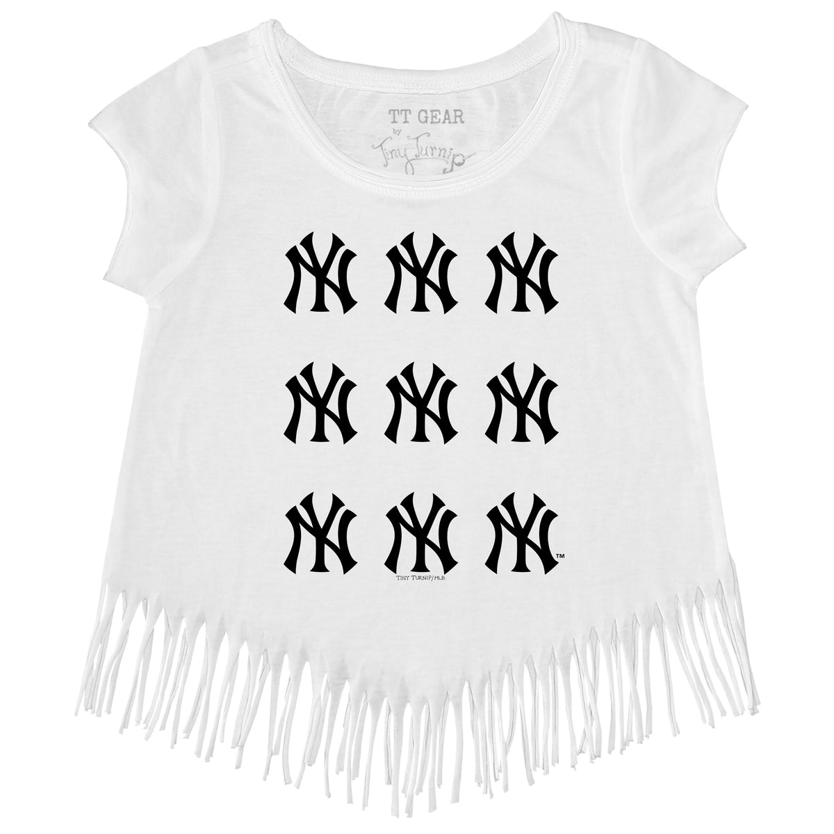 New York Yankees Logo Grid Fringe Tee