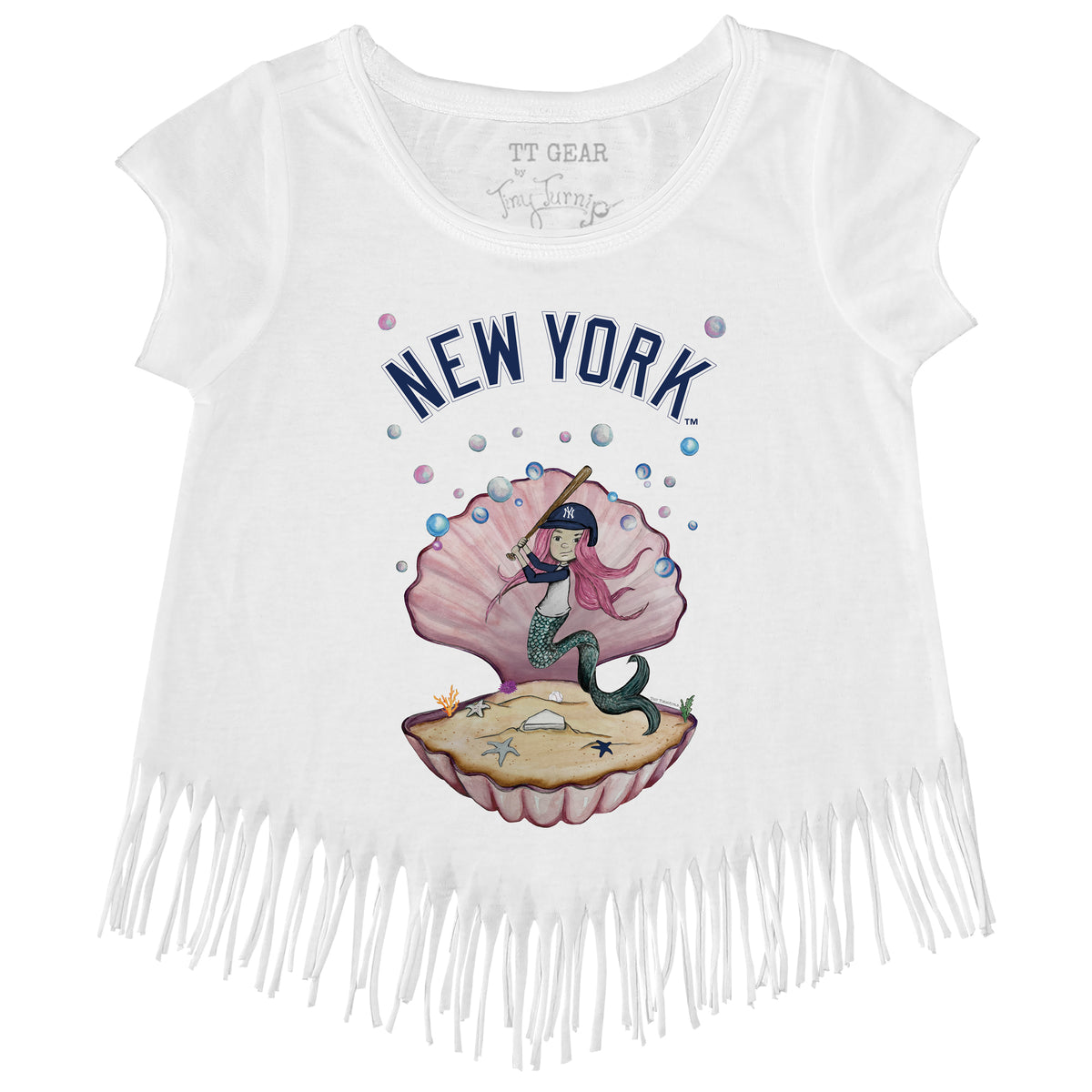 New York Yankees Mermaid Fringe Tee