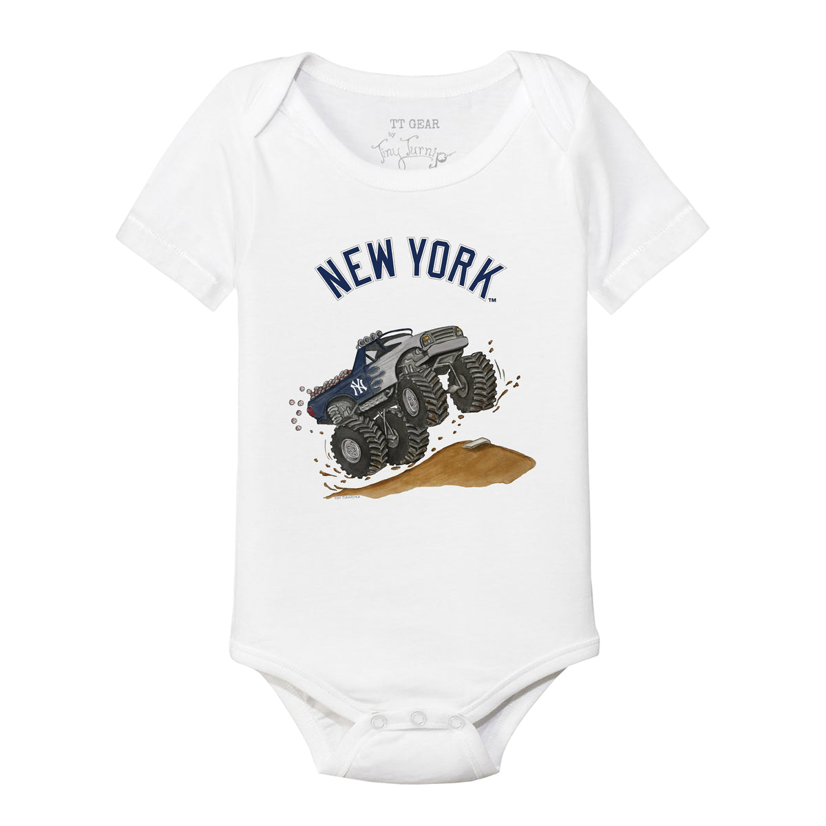 New York Yankees Monster Truck Short Sleeve Snapper