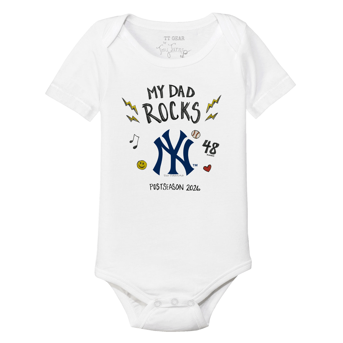 VIP New York Yankees Postseason '26 Short Sleeve Snapper - Tiny Turnip