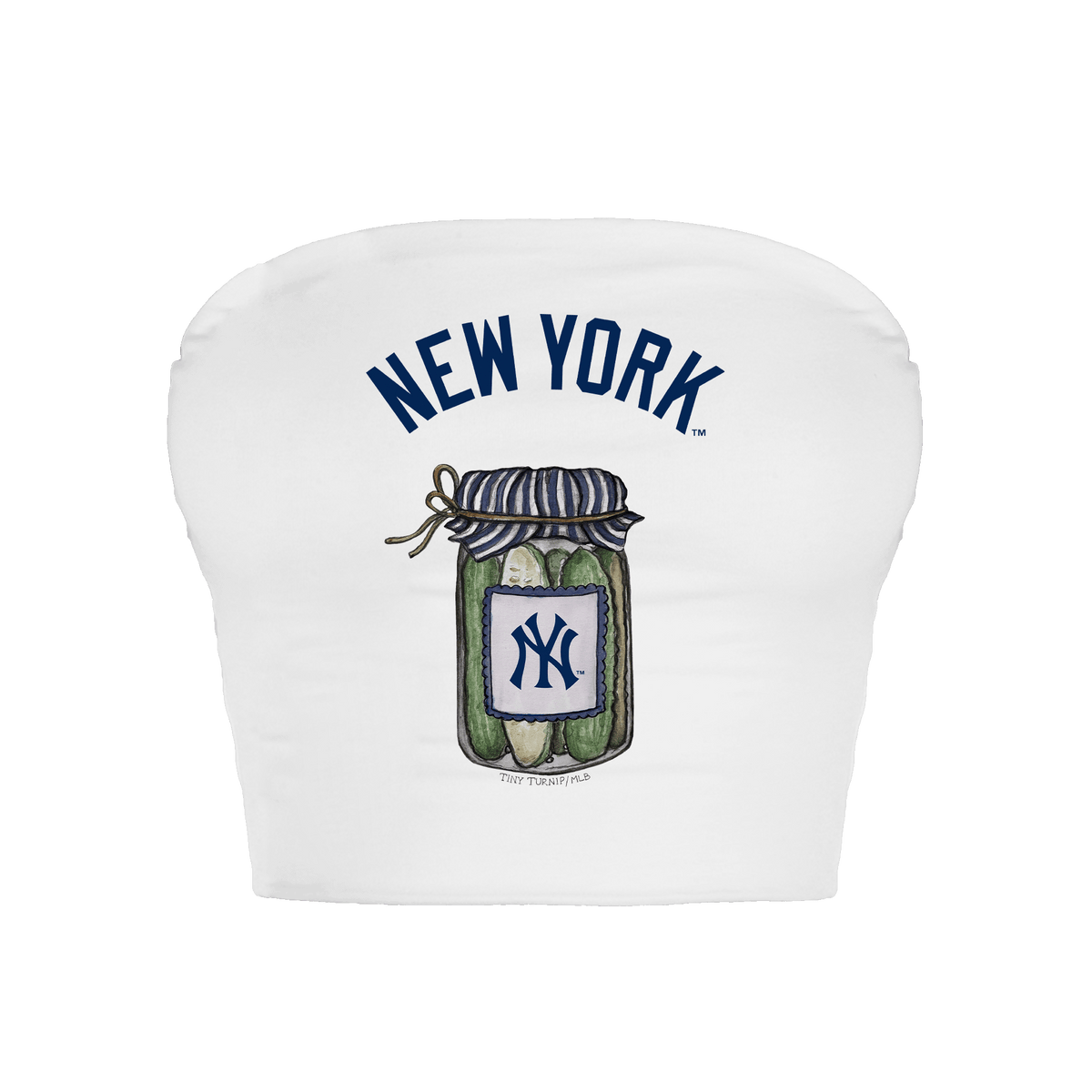 New York Yankees Pickle Jar Crop Tube Top