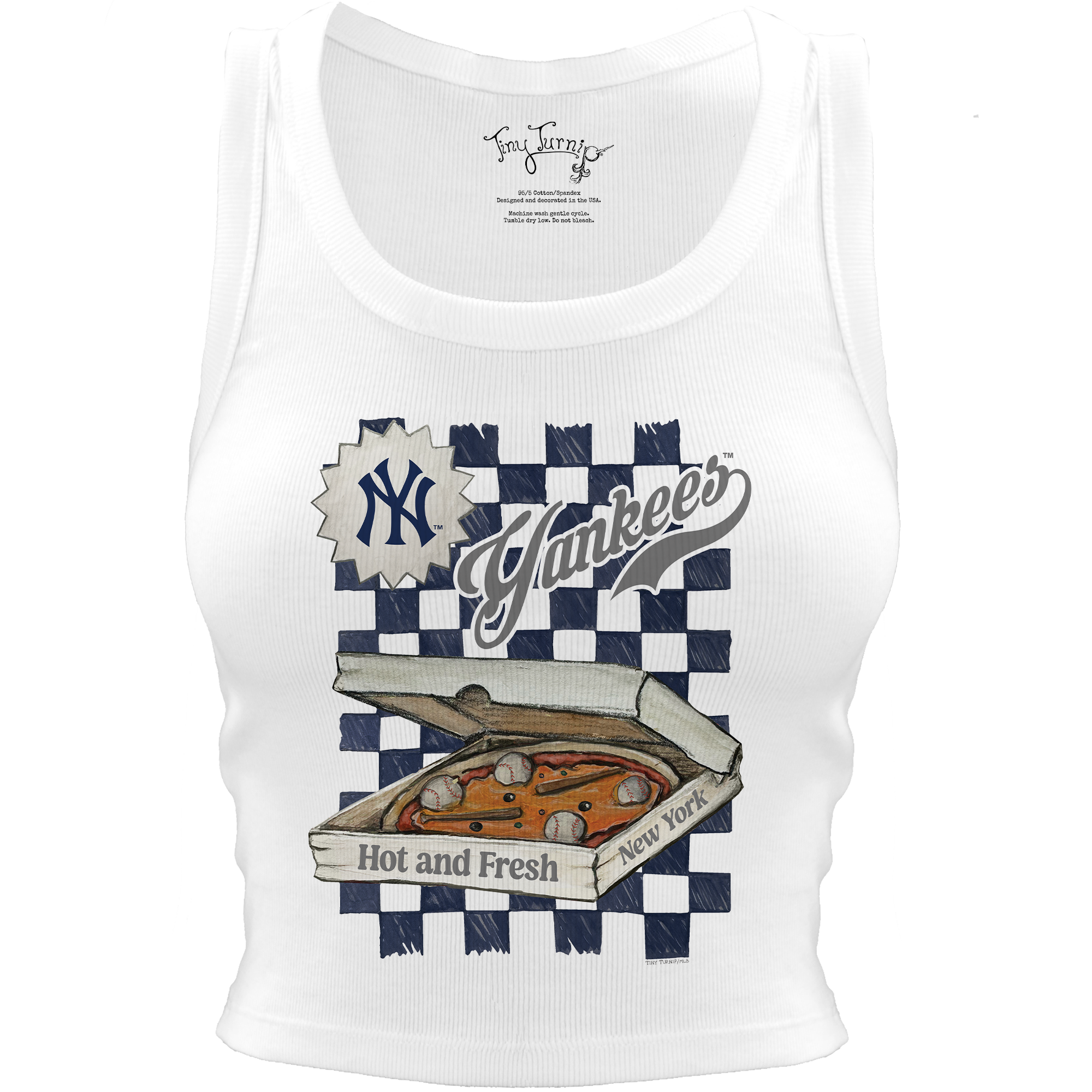 New York Yankees Pizza Crop Tank | Tiny Turnip