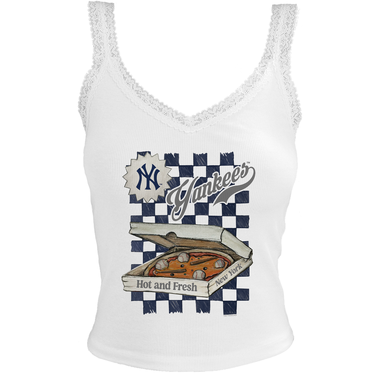 New York Yankees Pizza Lace Tank