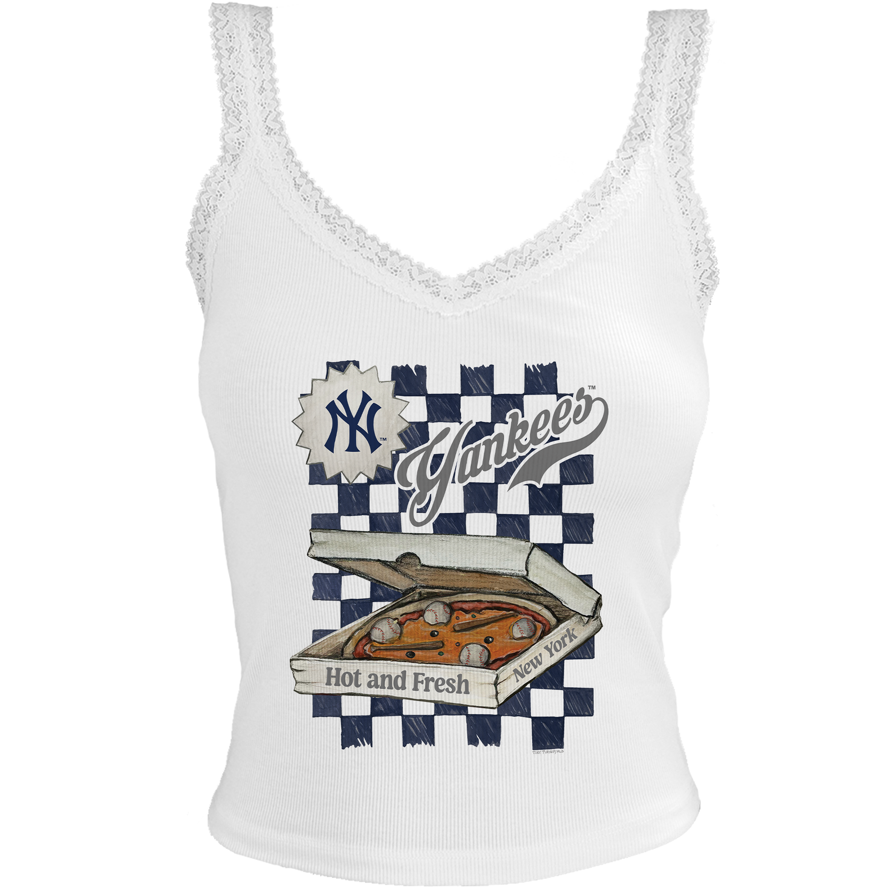 New York Yankees Pizza Lace Tank