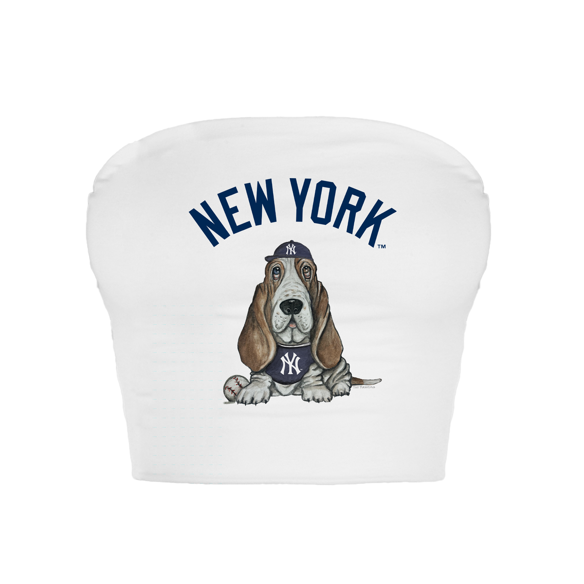 New York Yankees Puddy Crop Tube Top - Tiny Turnip