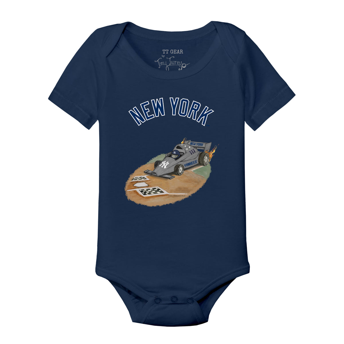 New York Yankees Race Car Short Sleeve Snapper