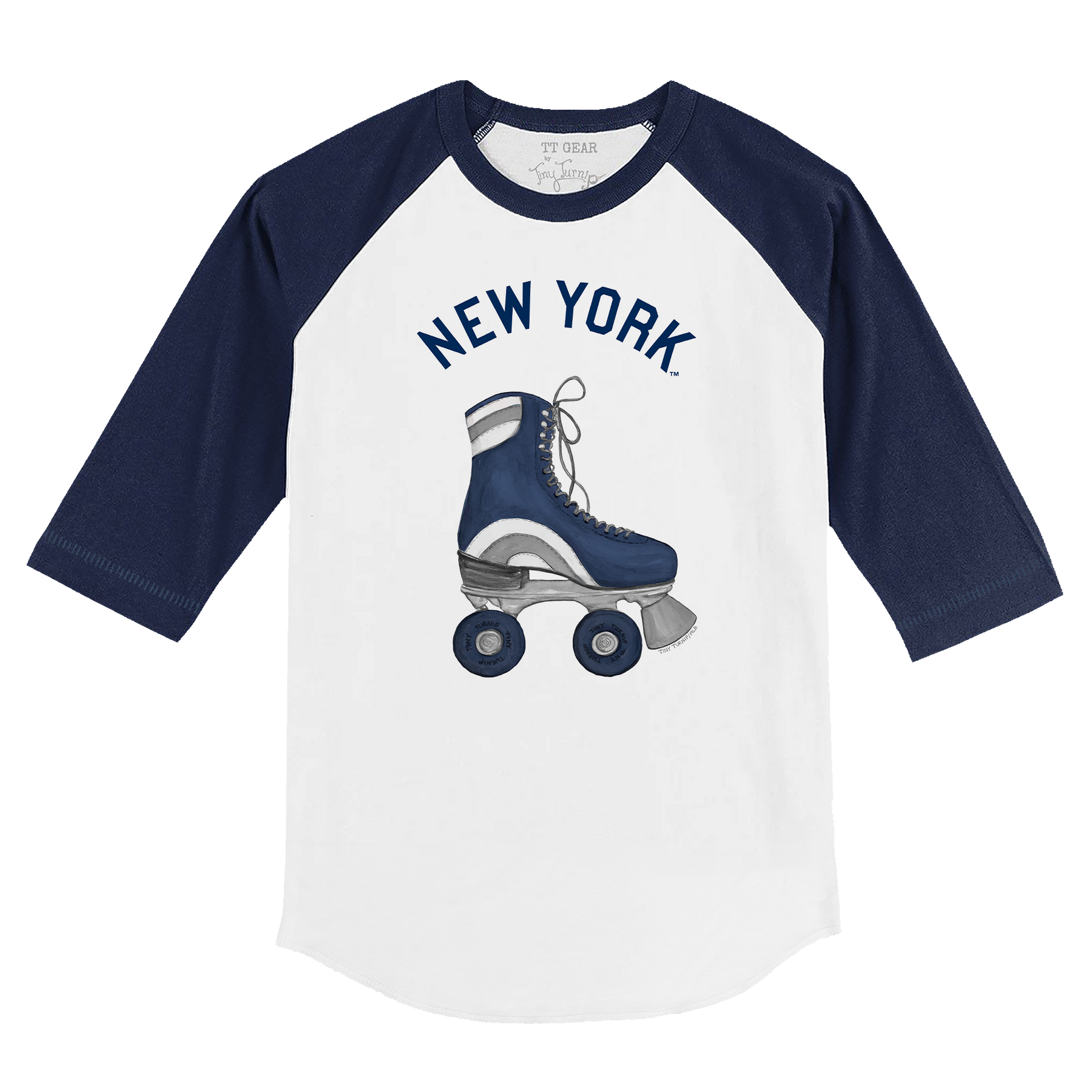 New York Yankees Retro Skate 3/4 Navy Blue Sleeve Raglan
