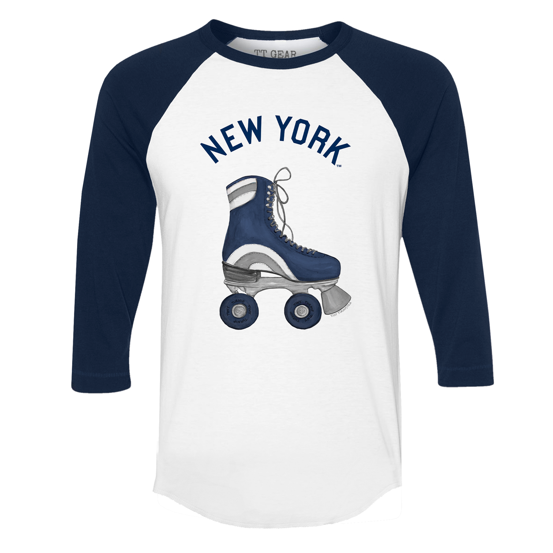 New York Yankees Retro Skate 3/4 Navy Blue Sleeve Raglan