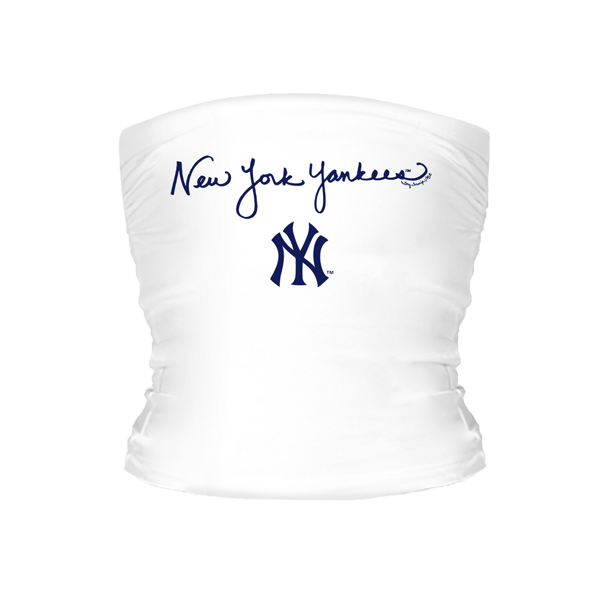 New York Yankees Logo Script Tube Top - Tiny Turnip