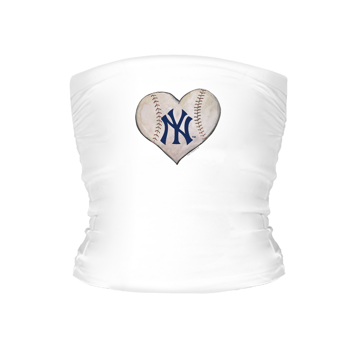 New York Yankees Stitched Heart Tube Top - Tiny Turnip