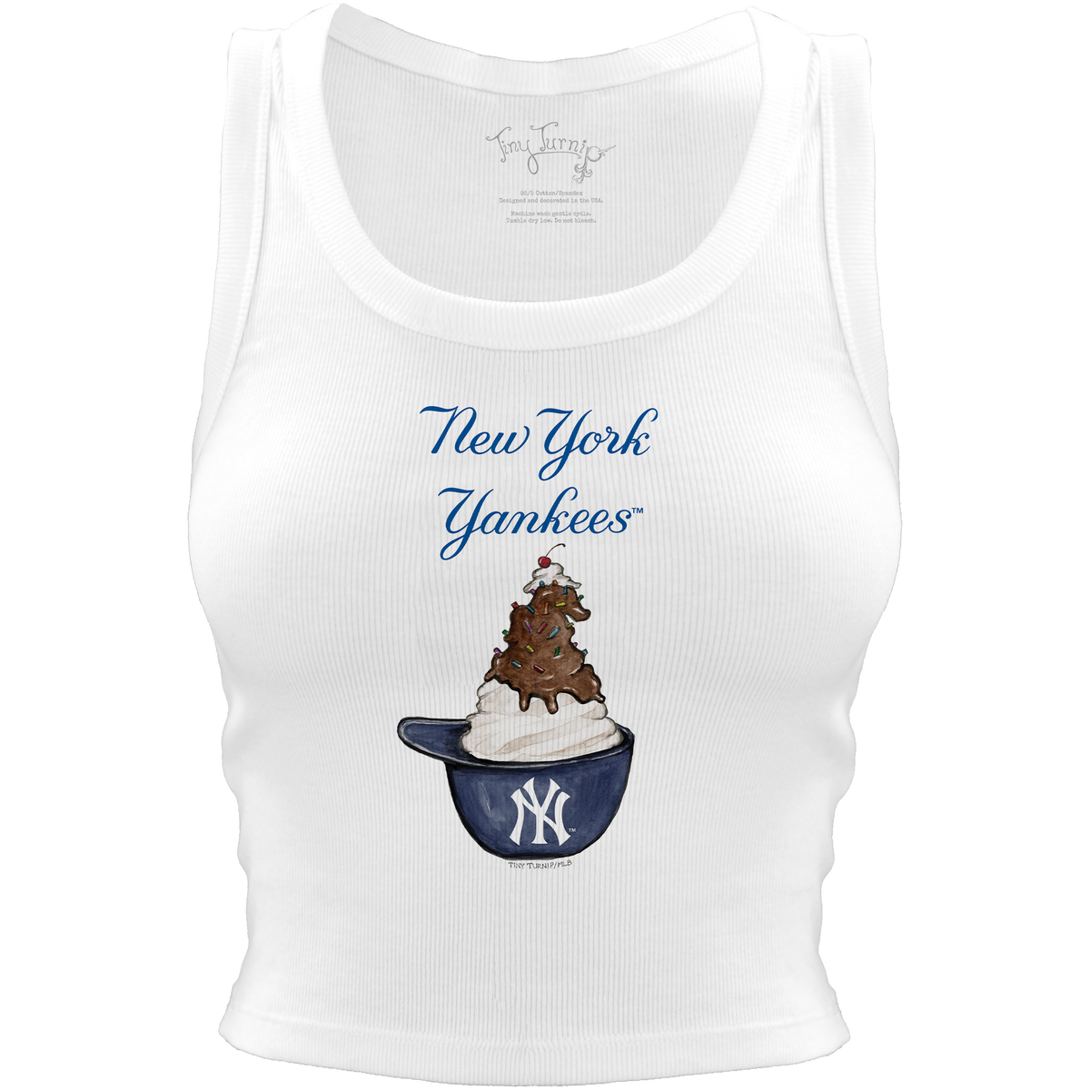 New York Yankees Sundae Helmet Crop Tank - Tiny Turnip