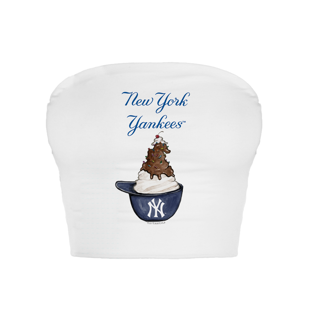 New York Yankees Sundae Helmet Crop Tube Top - Tiny Turnip