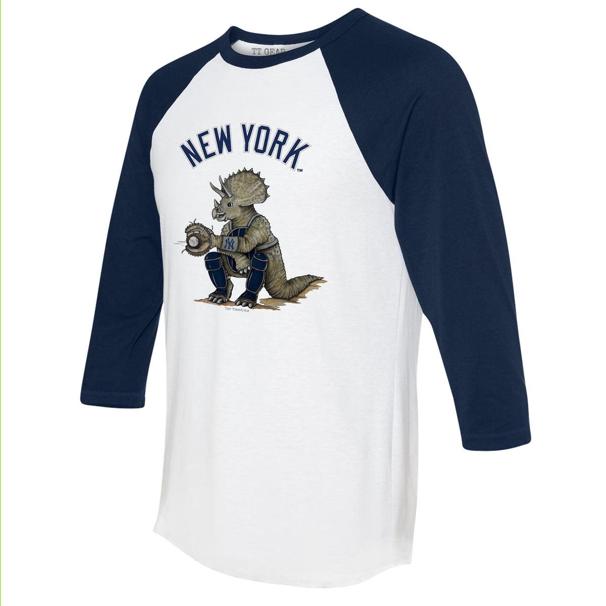 New York Yankees Triceratops 3/4 Navy Blue Sleeve Raglan