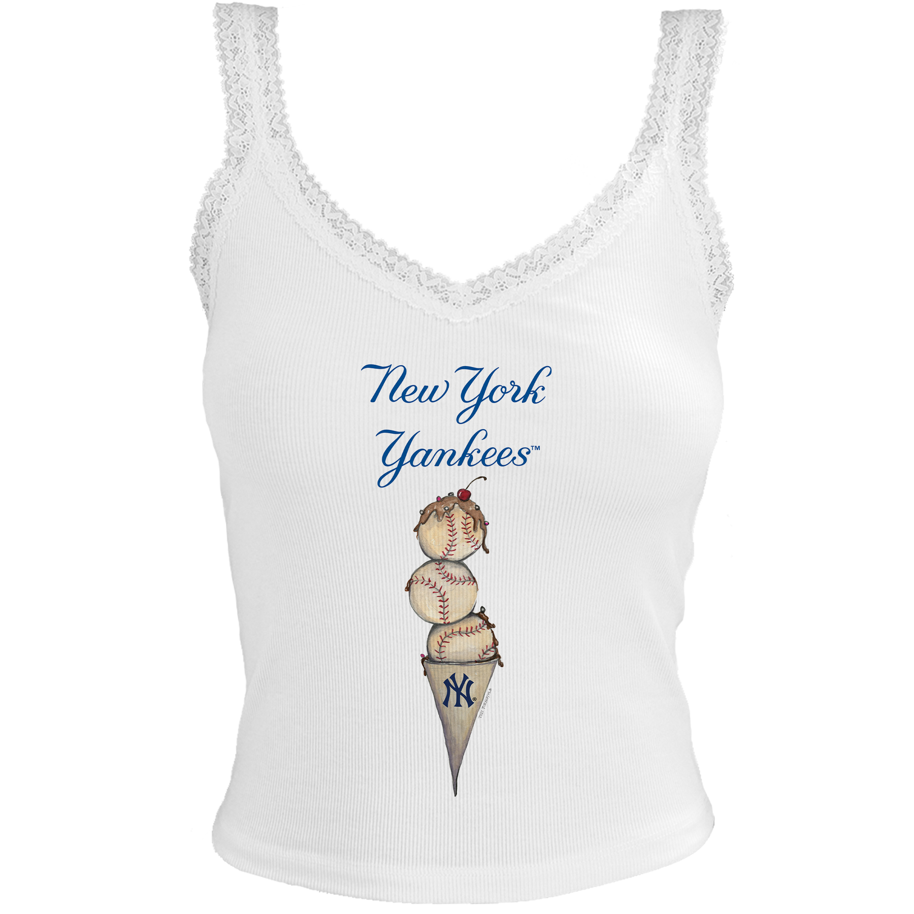New York Yankees Triple Scoop Lace Tank