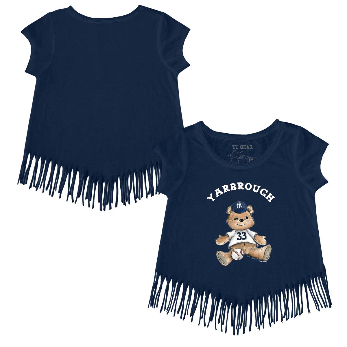 VIP MLB MLB Teddy w/ Name, Number - Fringe Tee - Tiny Turnip