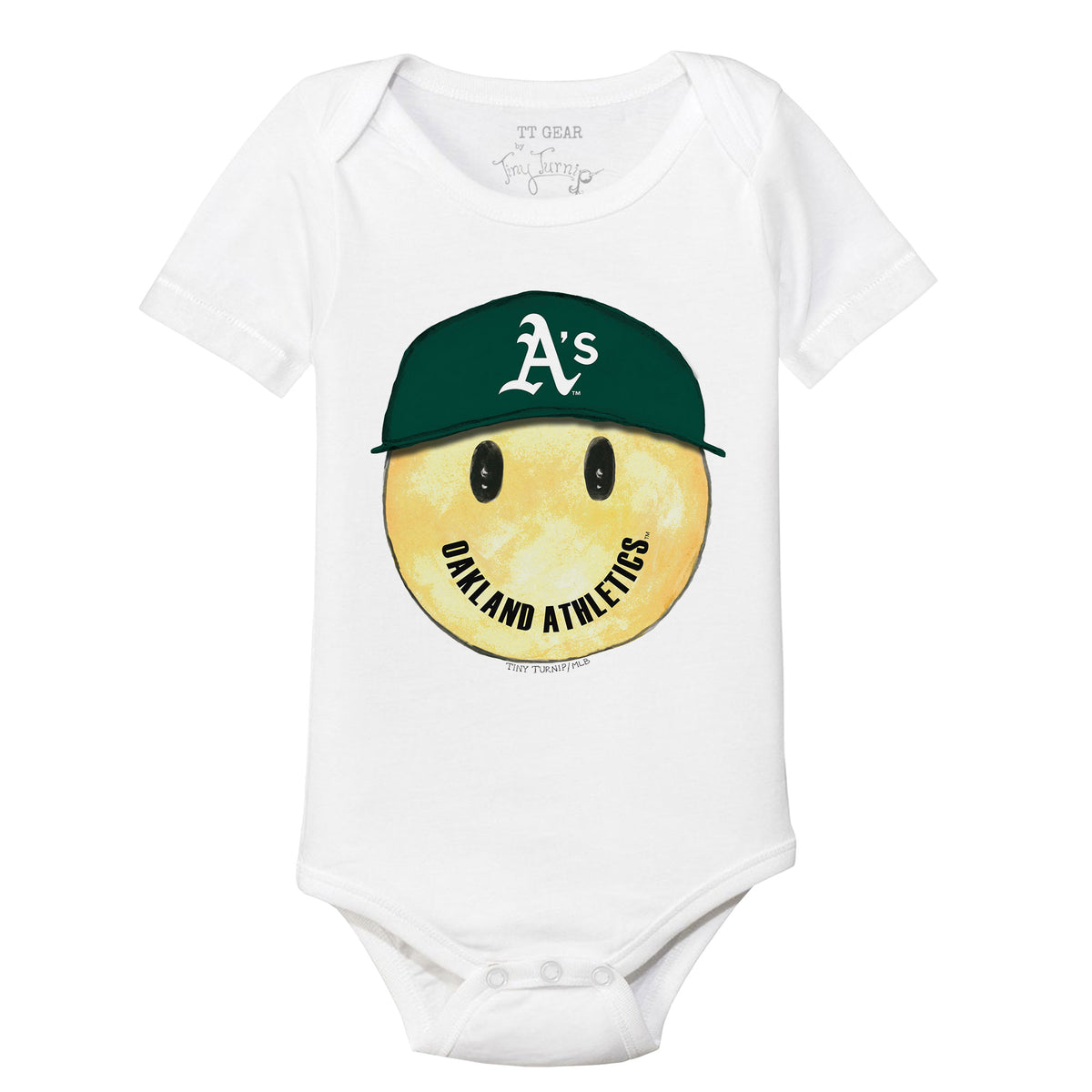 Oakland Athletics Smiley Short Sleeve Snapper