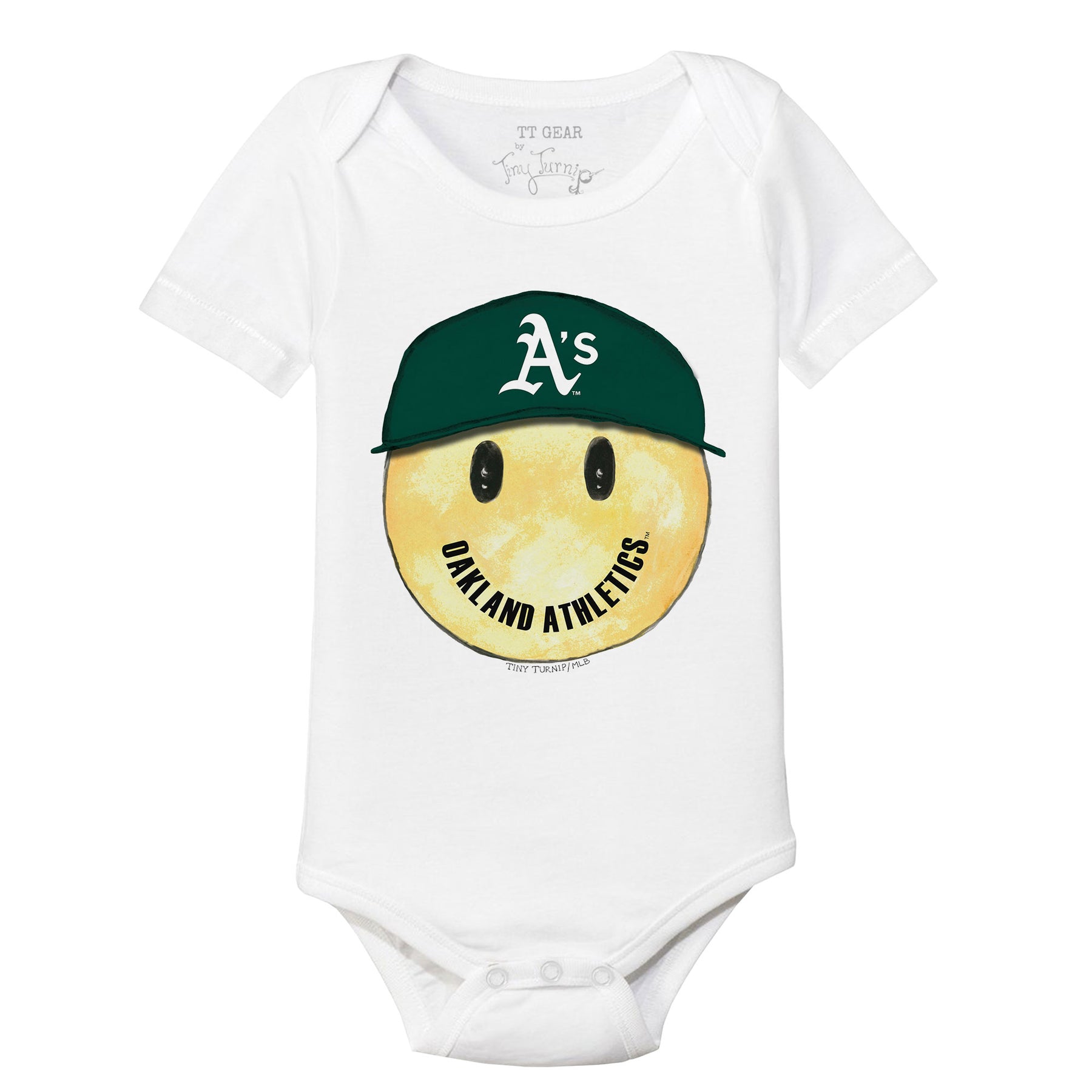 Oakland Athletics Smiley Short Sleeve Snapper