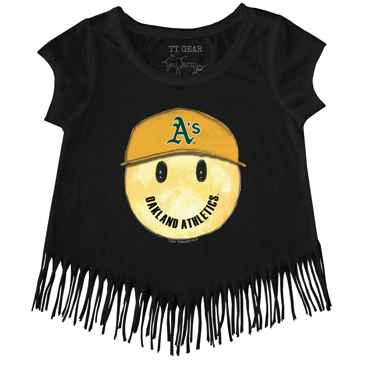 Oakland Athletics Smiley Fringe Tee