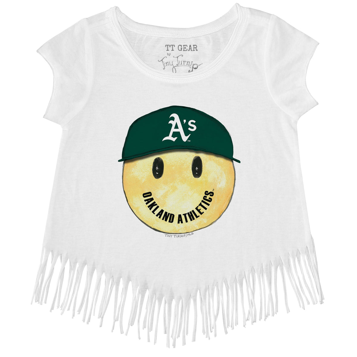 Oakland Athletics Smiley Fringe Tee