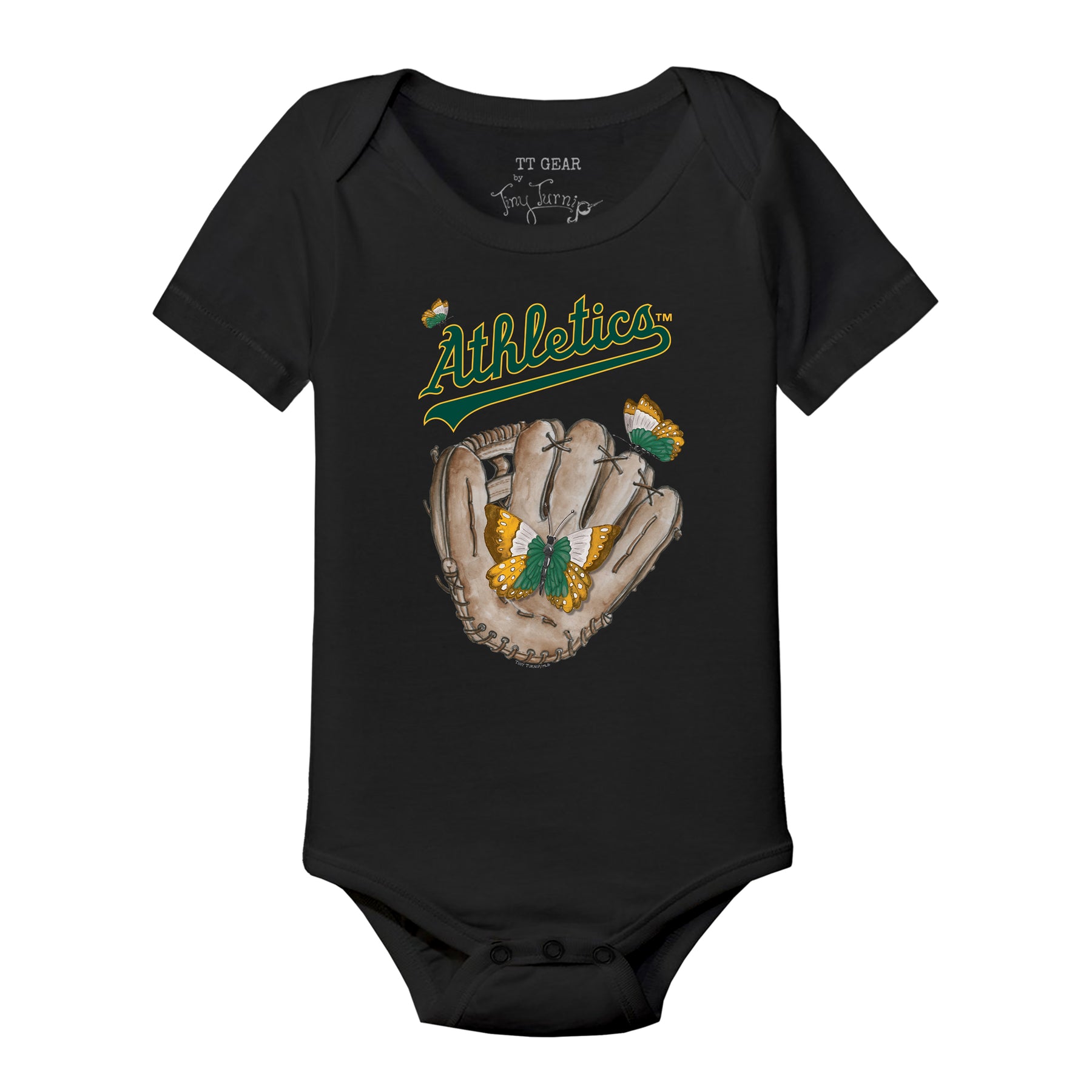 Oakland Athletics Butterfly Glove Short Sleeve Snapper