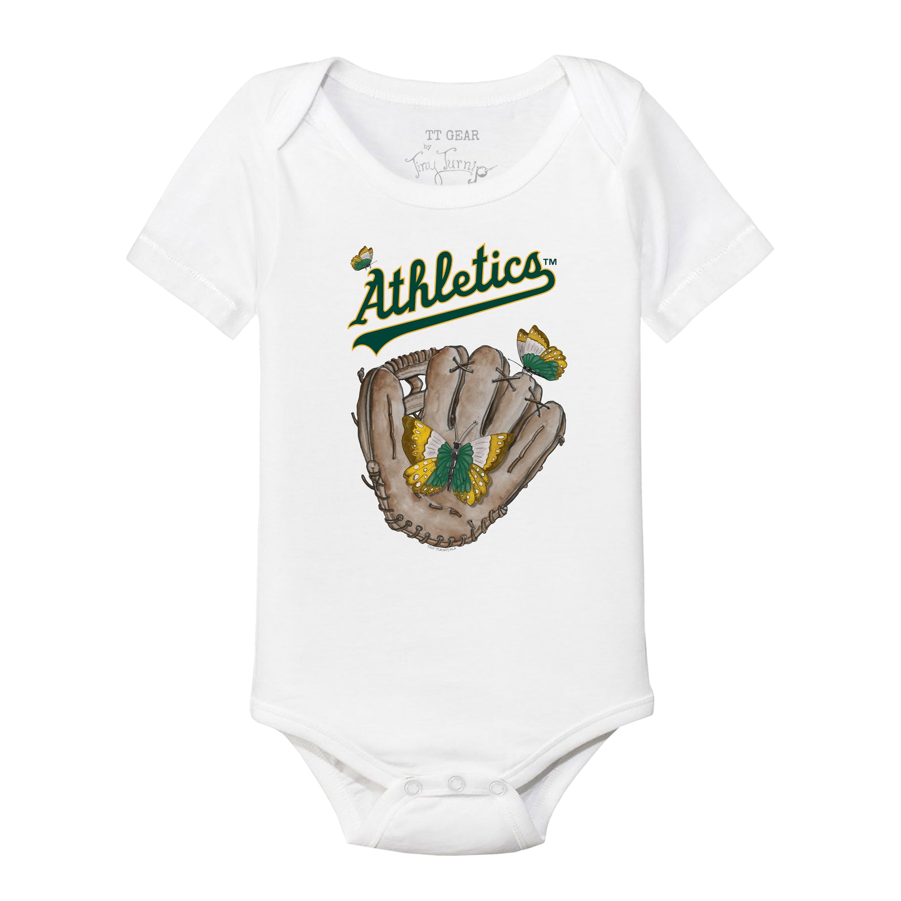 Oakland Athletics Butterfly Glove Short Sleeve Snapper