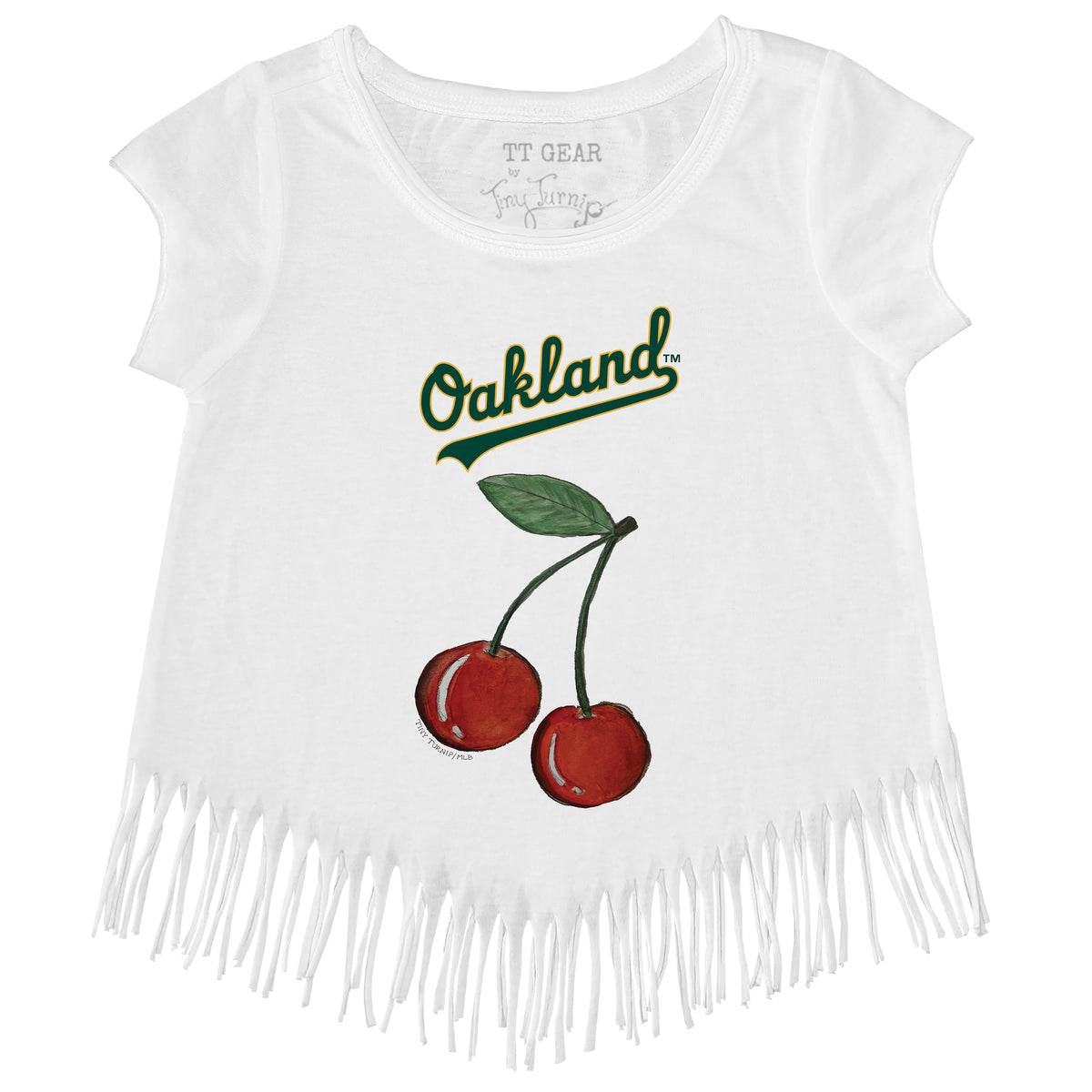 Oakland Athletics Cherry Fringe Tee