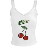 Oakland Athletics Cherry Lace Tank
