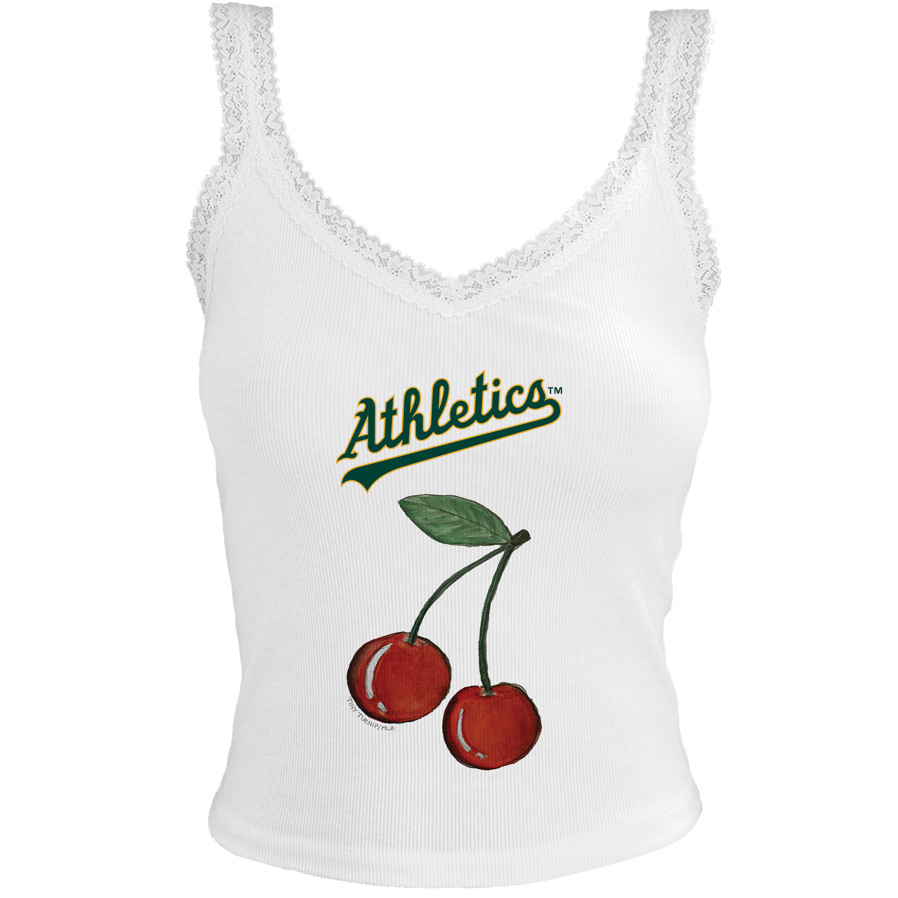 Oakland Athletics Cherry Lace Tank