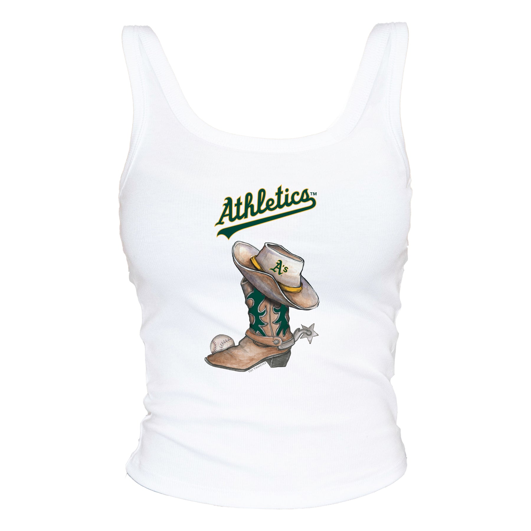 Oakland Athletics Cowboy Boot Ribbed Tank