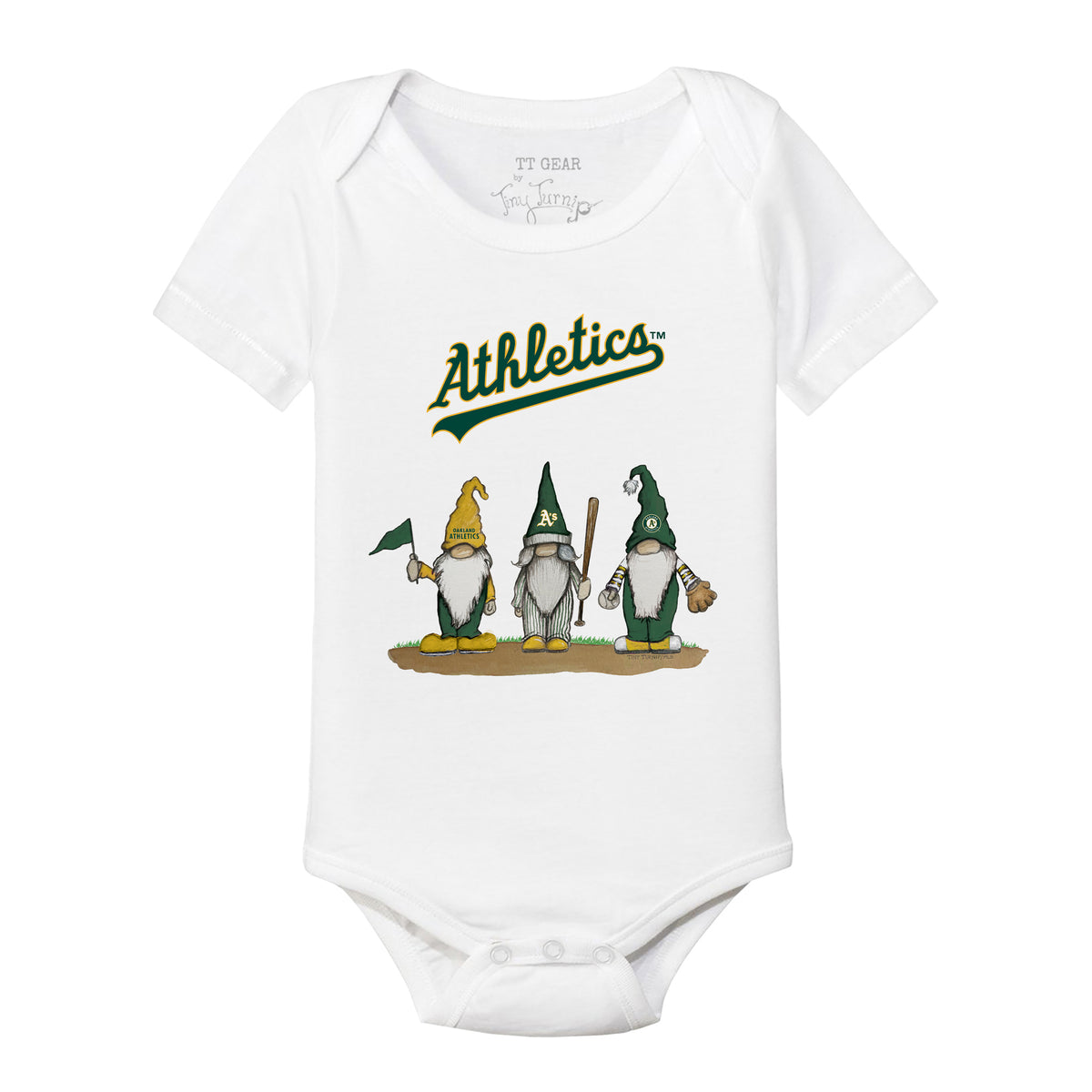 Oakland Athletics Gnomes Short Sleeve Snapper
