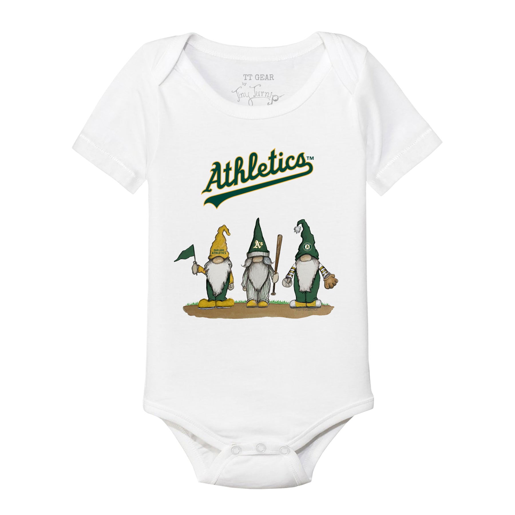 Oakland Athletics Gnomes Short Sleeve Snapper
