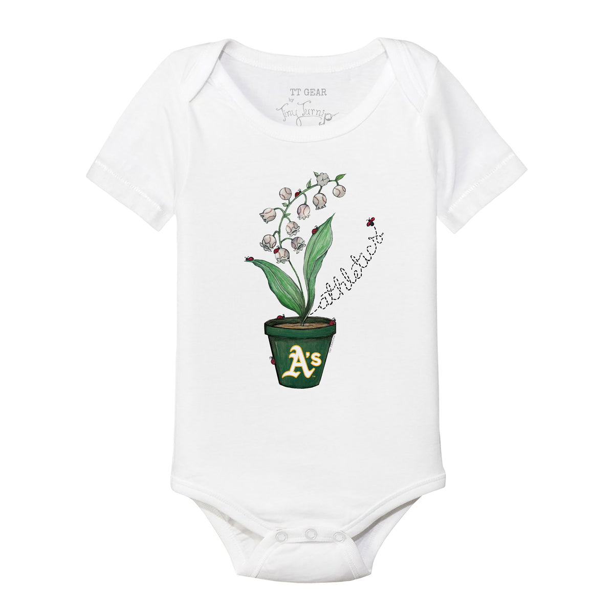 Oakland Athletics Ladybug Short Sleeve Snapper