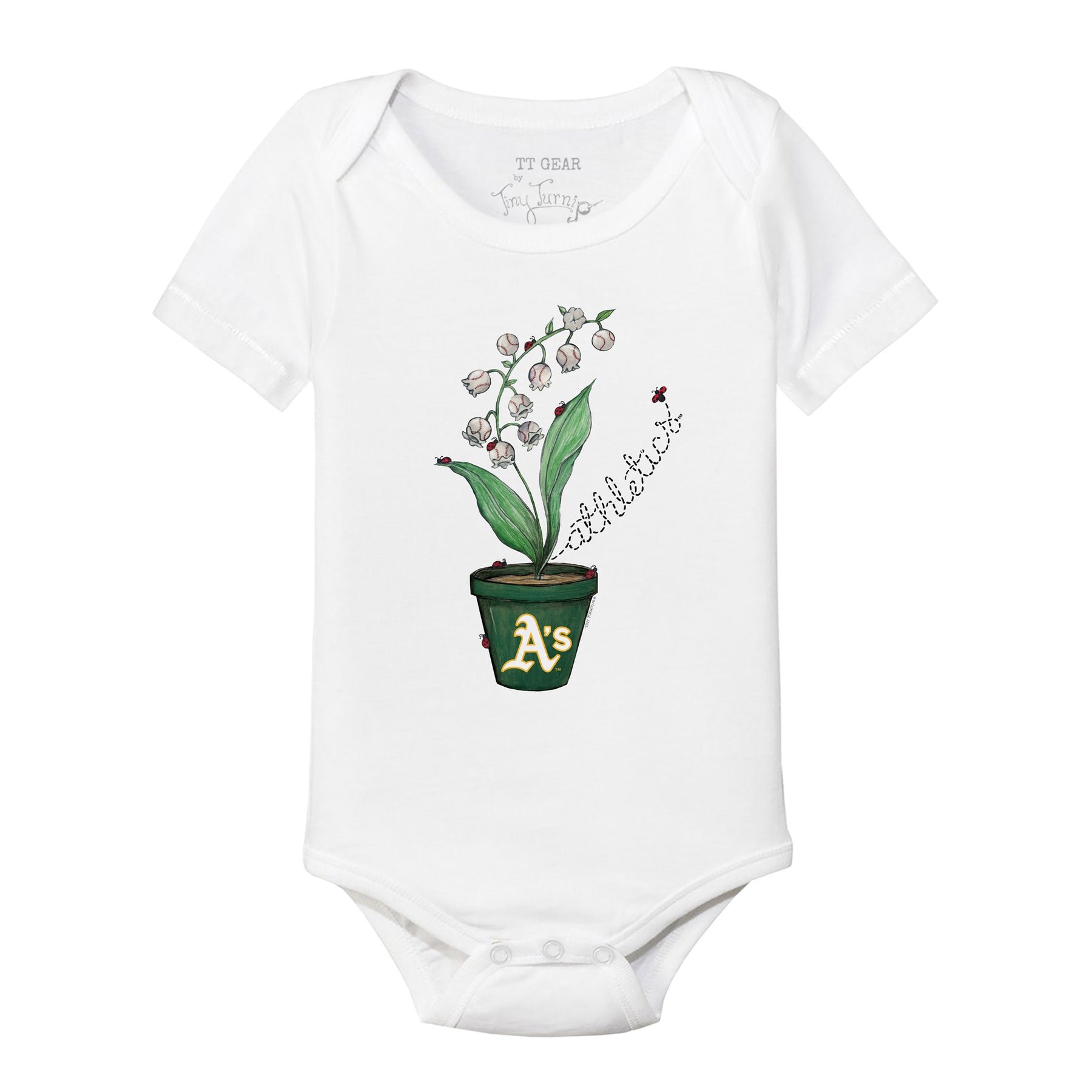 Oakland Athletics Ladybug Short Sleeve Snapper