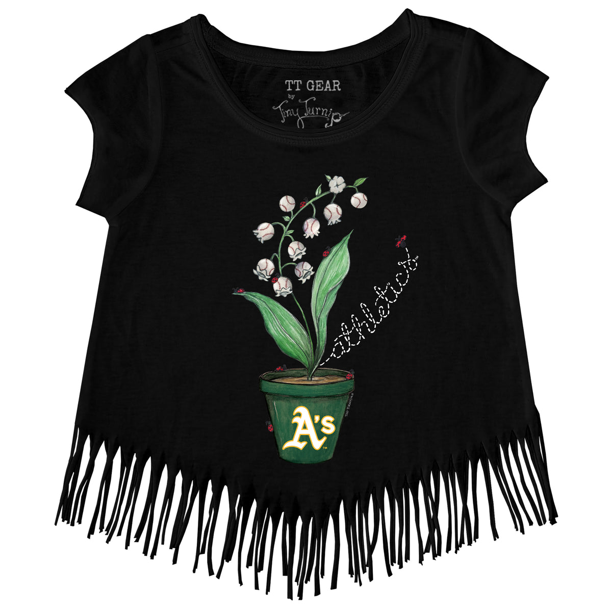 Oakland Athletics Ladybug Fringe Tee